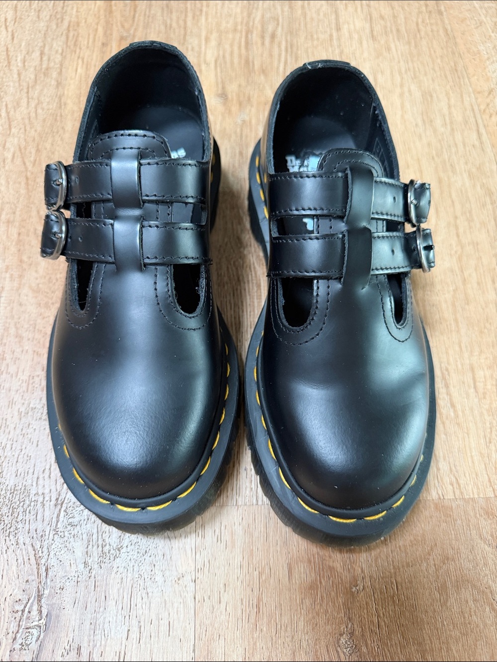 Dr Martens Leather Double-Strap Mary Jane Shoes